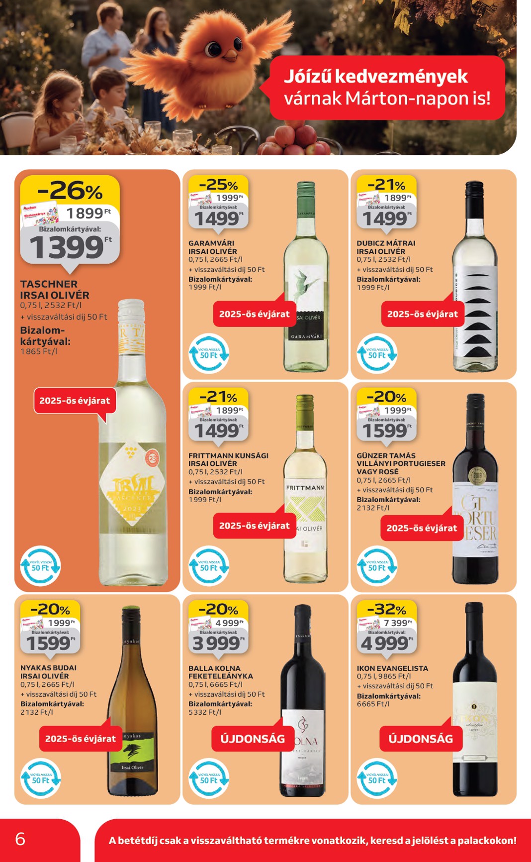 auchan - Auchan Hipermarket akciós újság, érvényes 11.06. - 11.12. - page: 6