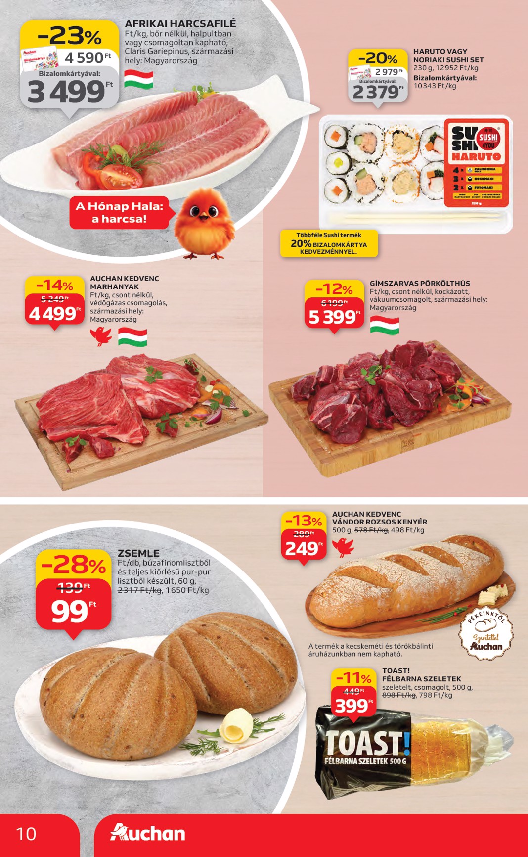 auchan - Auchan Hipermarket akciós újság, érvényes 11.06. - 11.12. - page: 10