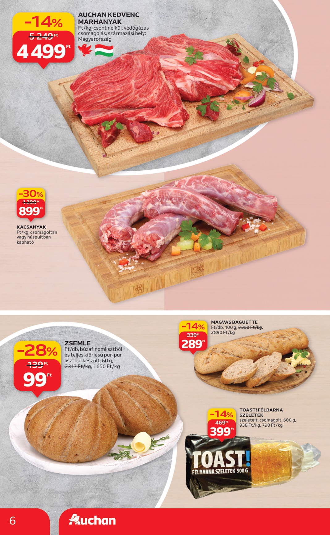 auchan - Auchan szupermarket akciós újság, érvényes 11.06. - 11.12. - page: 6