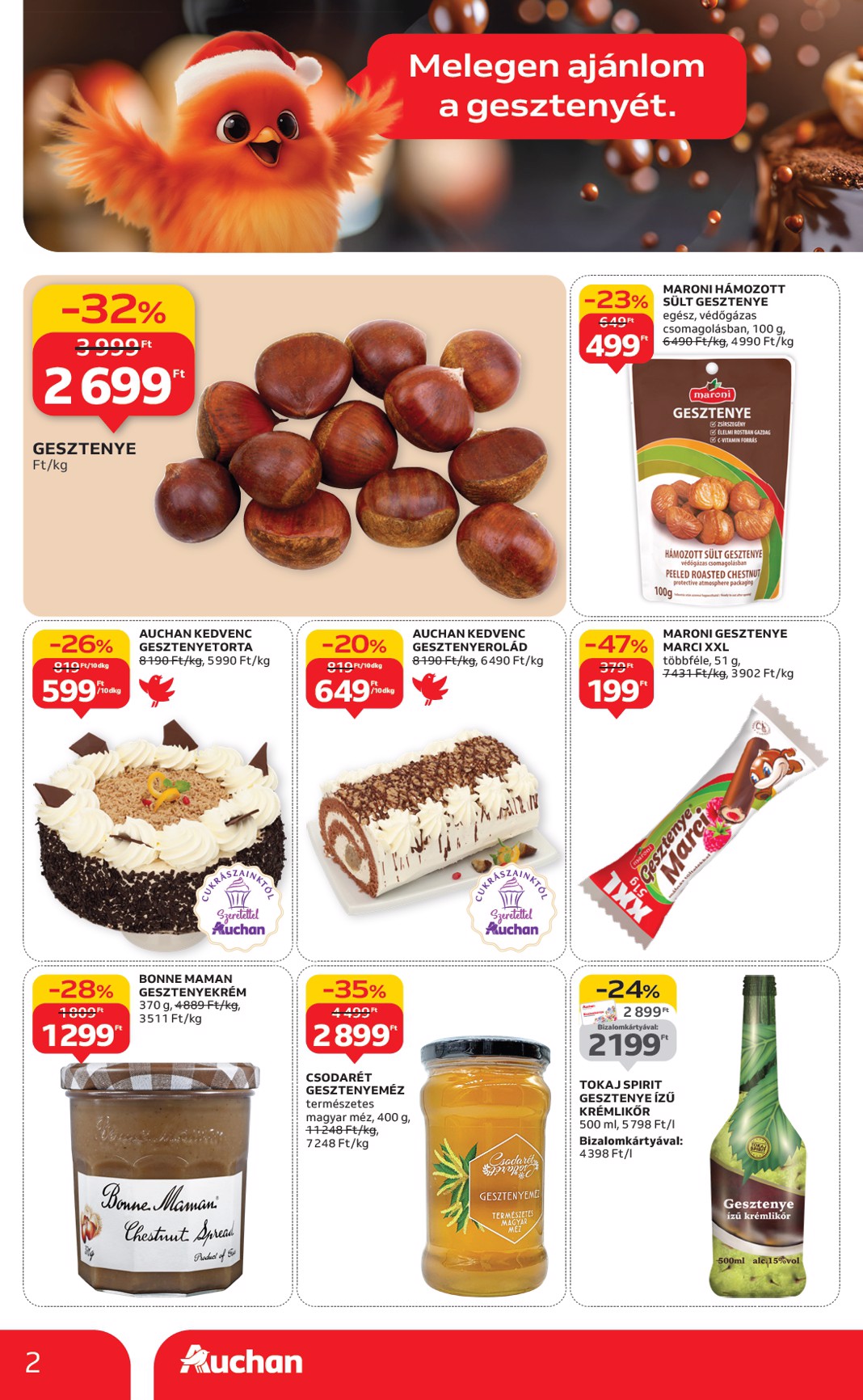 auchan - Auchan - Hipermarket gesztenye ajánlataink akciós újság, érvényes 11.06. - 11.19. - page: 2