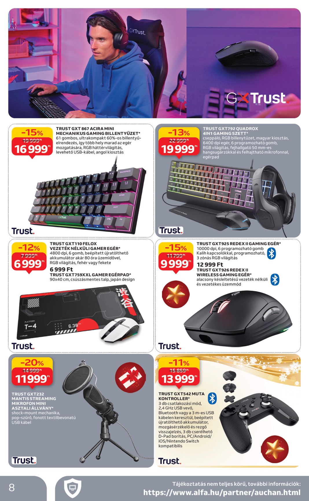 auchan - Auchan - Hipermarket gamer ajánlataink akciós újság, érvényes 11.20. - 12.24. - page: 8