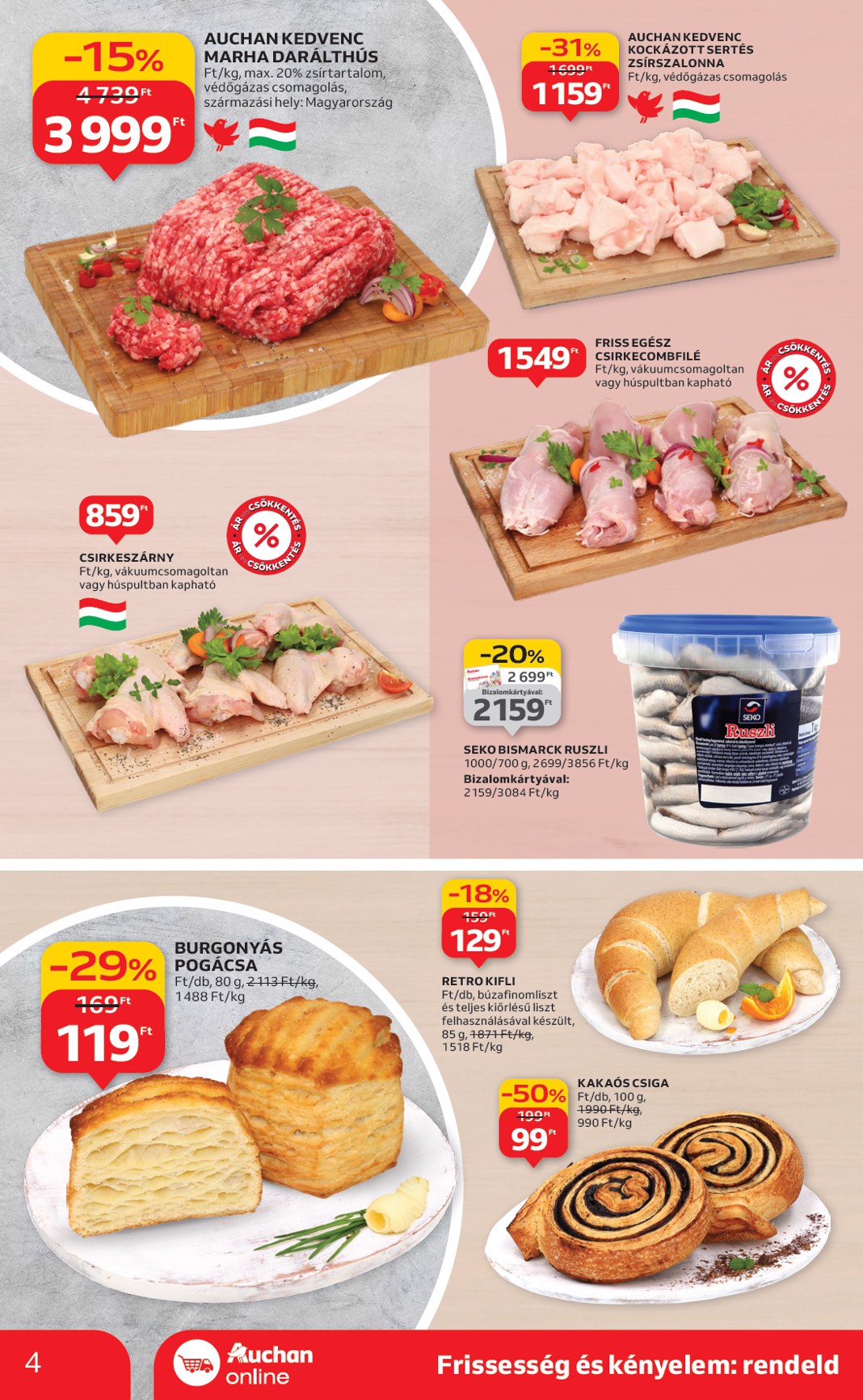 auchan - Auchan szupermarket akciós újság, érvényes 11.20. - 11.26. - page: 4
