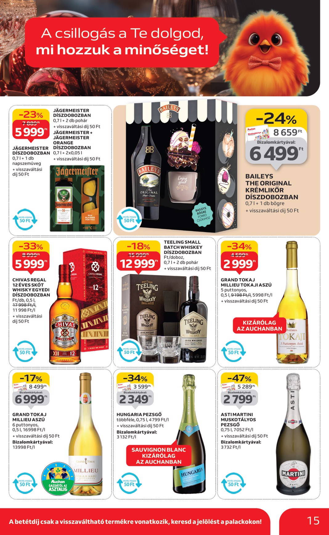 auchan - Auchan szupermarket akciós újság, érvényes 11.20. - 11.26. - page: 15