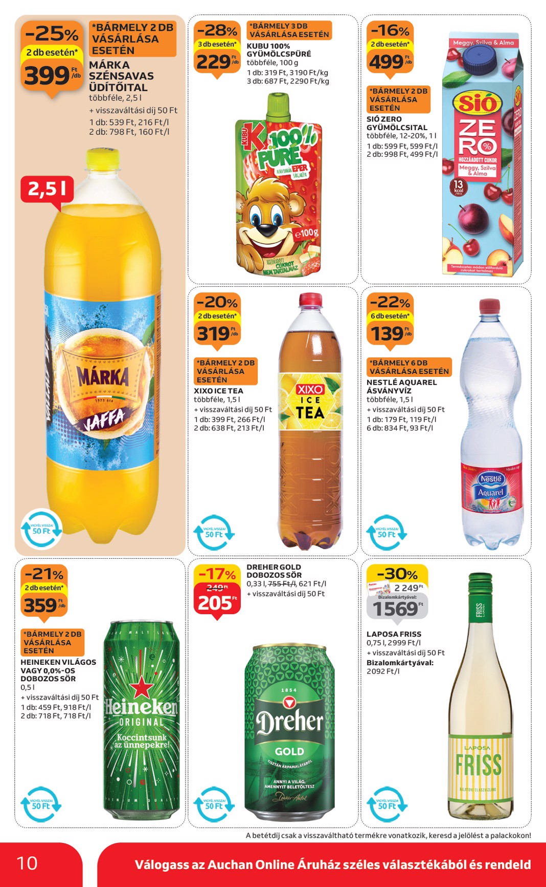 auchan - Auchan szupermarket akciós újság, érvényes 11.20. - 11.26. - page: 10