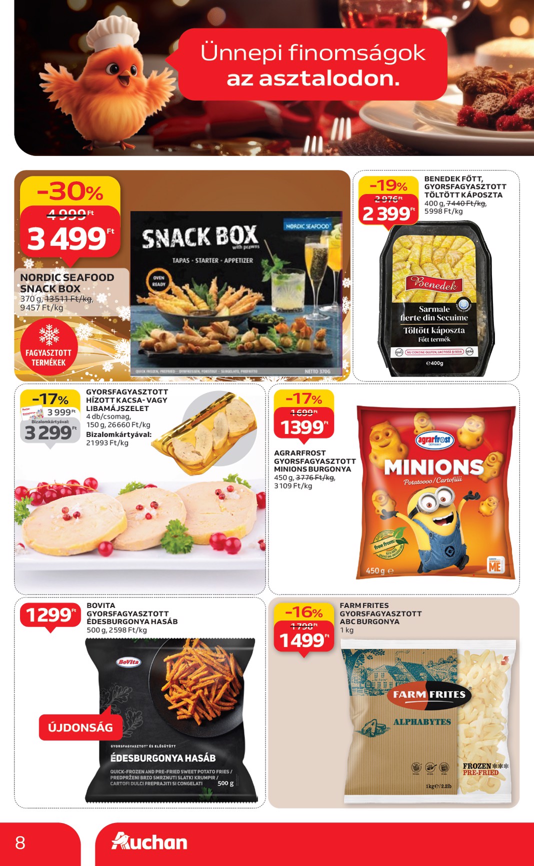 auchan - Auchan - Karácsonyi prémium élelmiszer hipermarket ajánlataink - Hipermarket akciós újság, érvényes 11.20. - 12.24. - page: 8