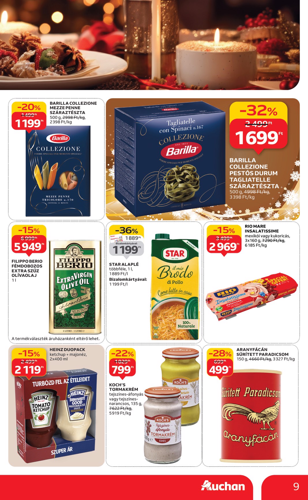 auchan - Auchan - Karácsonyi prémium élelmiszer hipermarket ajánlataink - Hipermarket akciós újság, érvényes 11.20. - 12.24. - page: 9