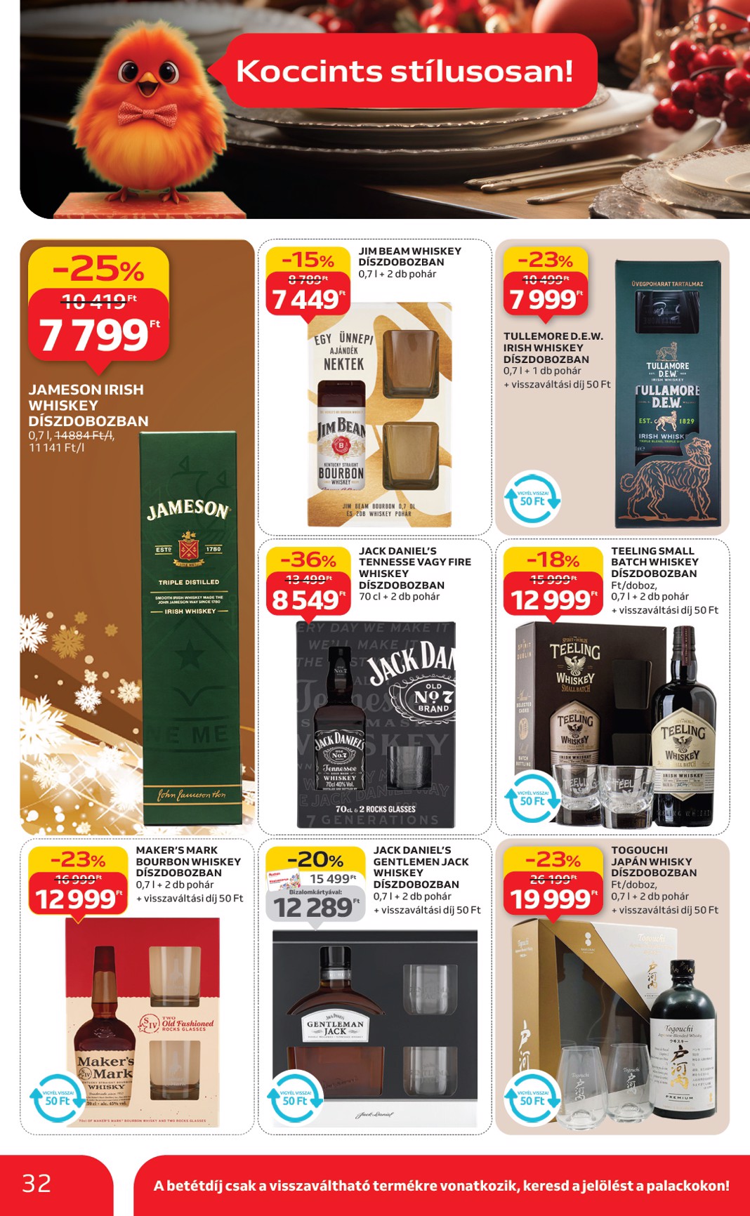 auchan - Auchan - Karácsonyi prémium élelmiszer hipermarket ajánlataink - Hipermarket akciós újság, érvényes 11.20. - 12.24. - page: 32