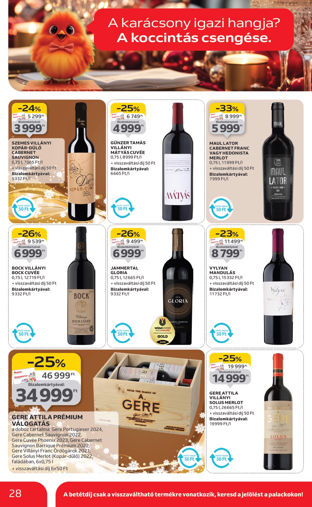 auchan - Auchan - Karácsonyi prémium élelmiszer hipermarket ajánlataink - Hipermarket akciós újság, érvényes 11.20. - 12.24. - page: 28