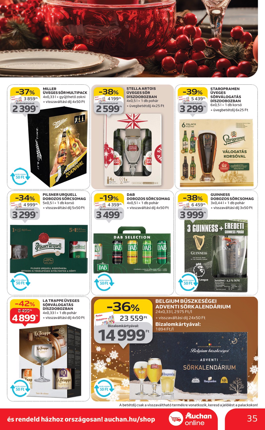 auchan - Auchan - Karácsonyi prémium élelmiszer hipermarket ajánlataink - Hipermarket akciós újság, érvényes 11.20. - 12.24. - page: 35