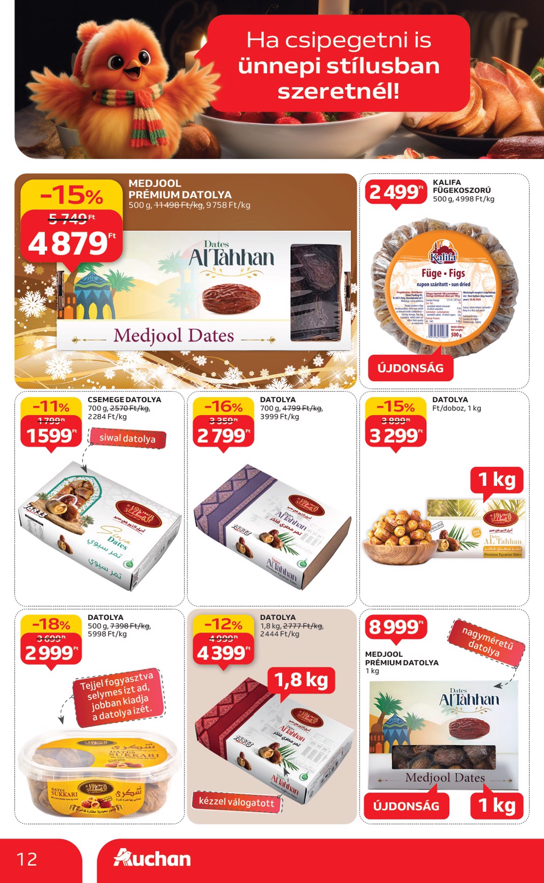 auchan - Auchan - Karácsonyi prémium élelmiszer hipermarket ajánlataink - Hipermarket akciós újság, érvényes 11.20. - 12.24. - page: 12