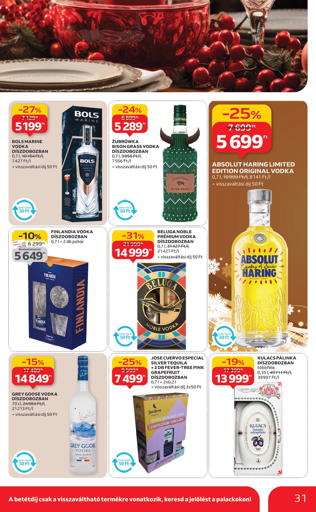 auchan - Auchan - Karácsonyi prémium élelmiszer hipermarket ajánlataink - Hipermarket akciós újság, érvényes 11.20. - 12.24. - page: 31