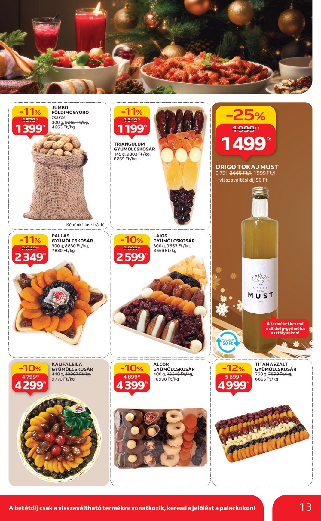 auchan - Auchan - Karácsonyi prémium élelmiszer hipermarket ajánlataink - Hipermarket akciós újság, érvényes 11.20. - 12.24. - page: 13