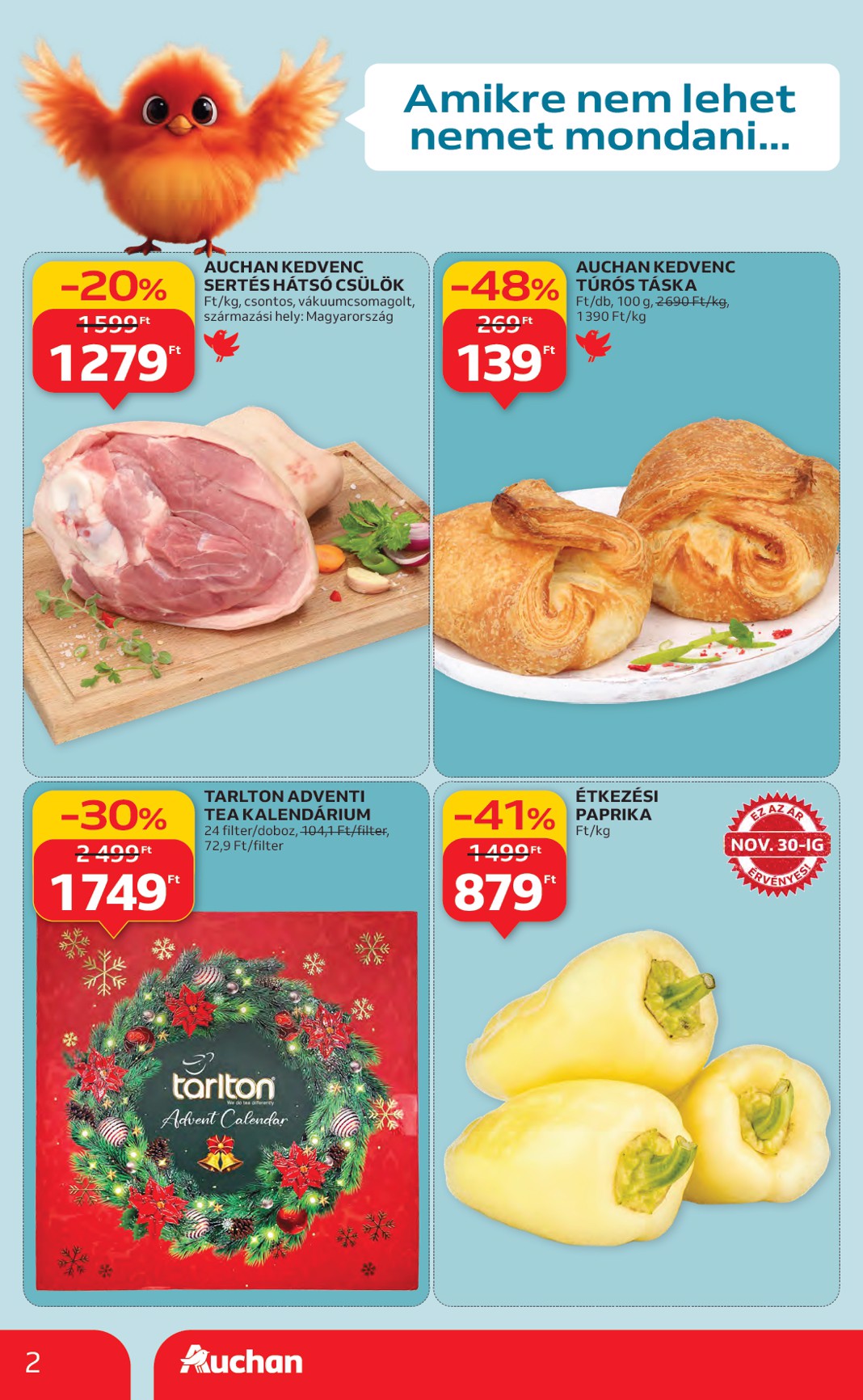 auchan - Auchan Hipermarket akciós újság, érvényes 11.27. - 12.03. - page: 2