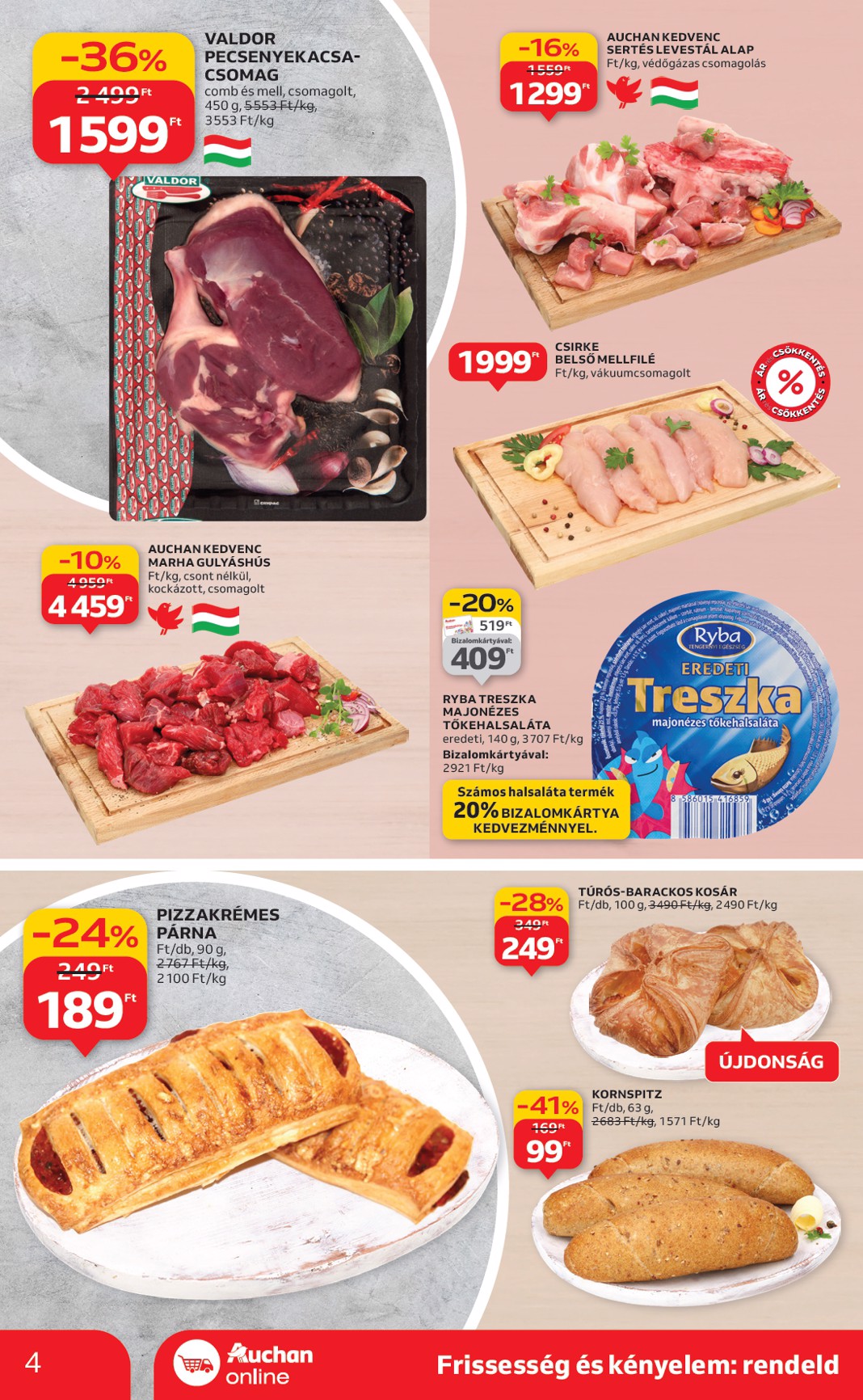 auchan - Auchan szupermarket akciós újság, érvényes 11.27. - 12.03. - page: 4