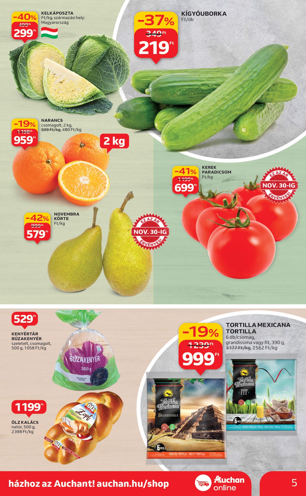 auchan - Auchan szupermarket akciós újság, érvényes 11.27. - 12.03. - page: 5
