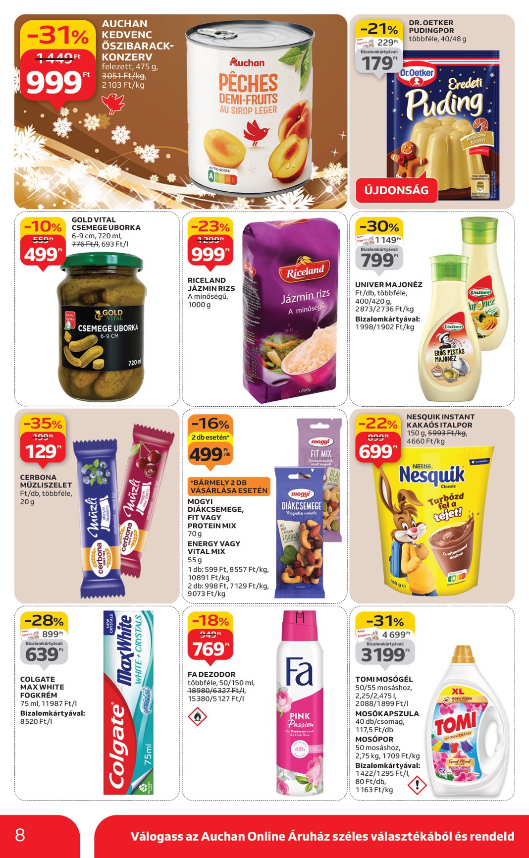 auchan - Auchan szupermarket akciós újság, érvényes 11.27. - 12.03. - page: 8