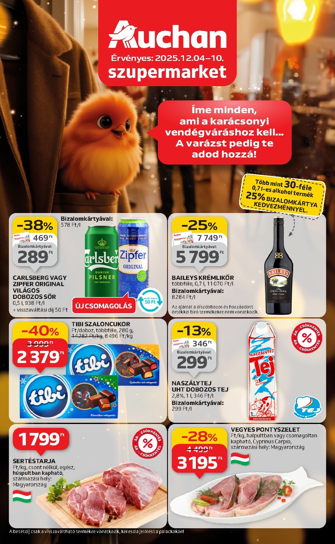 auchan - Auchan szupermarket akciós újság, érvényes 12.04. - 12.10.