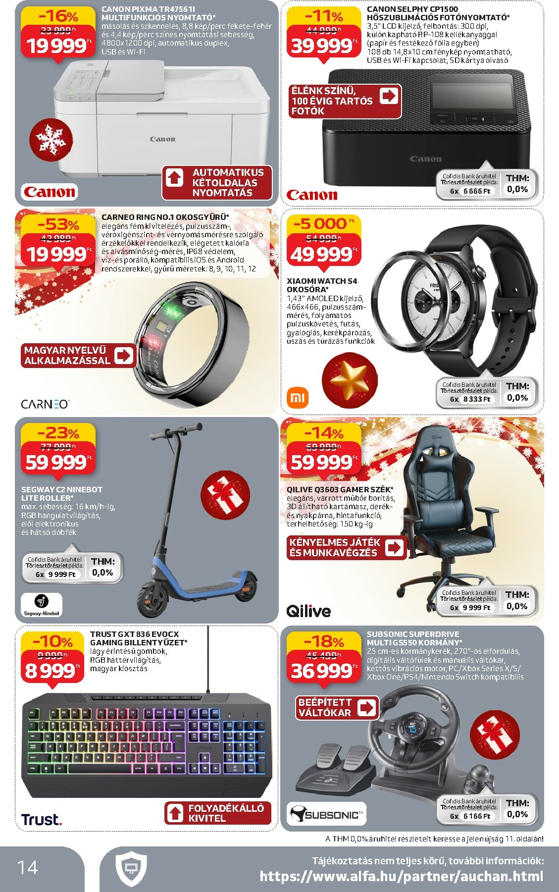 auchan - Auchan Hipermarket - Tamévkezdési ajánlataink akciós újság, érvényes 12.11. - 12.24. - page: 14