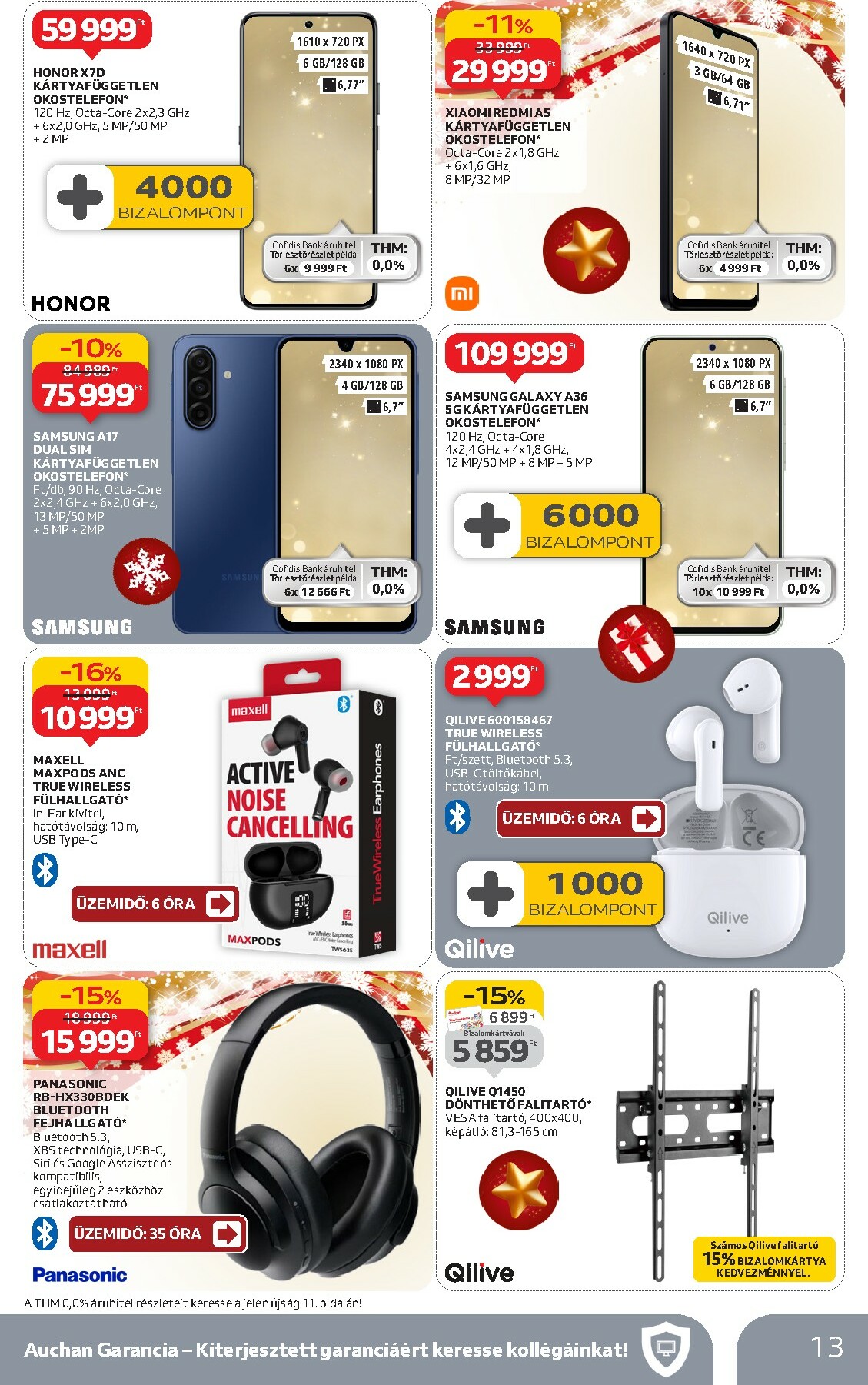 auchan - Auchan Hipermarket - Tamévkezdési ajánlataink akciós újság, érvényes 12.11. - 12.24. - page: 13