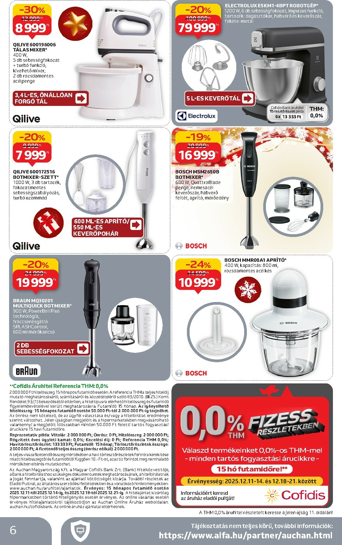 auchan - Auchan Hipermarket - Tamévkezdési ajánlataink akciós újság, érvényes 12.11. - 12.24. - page: 6