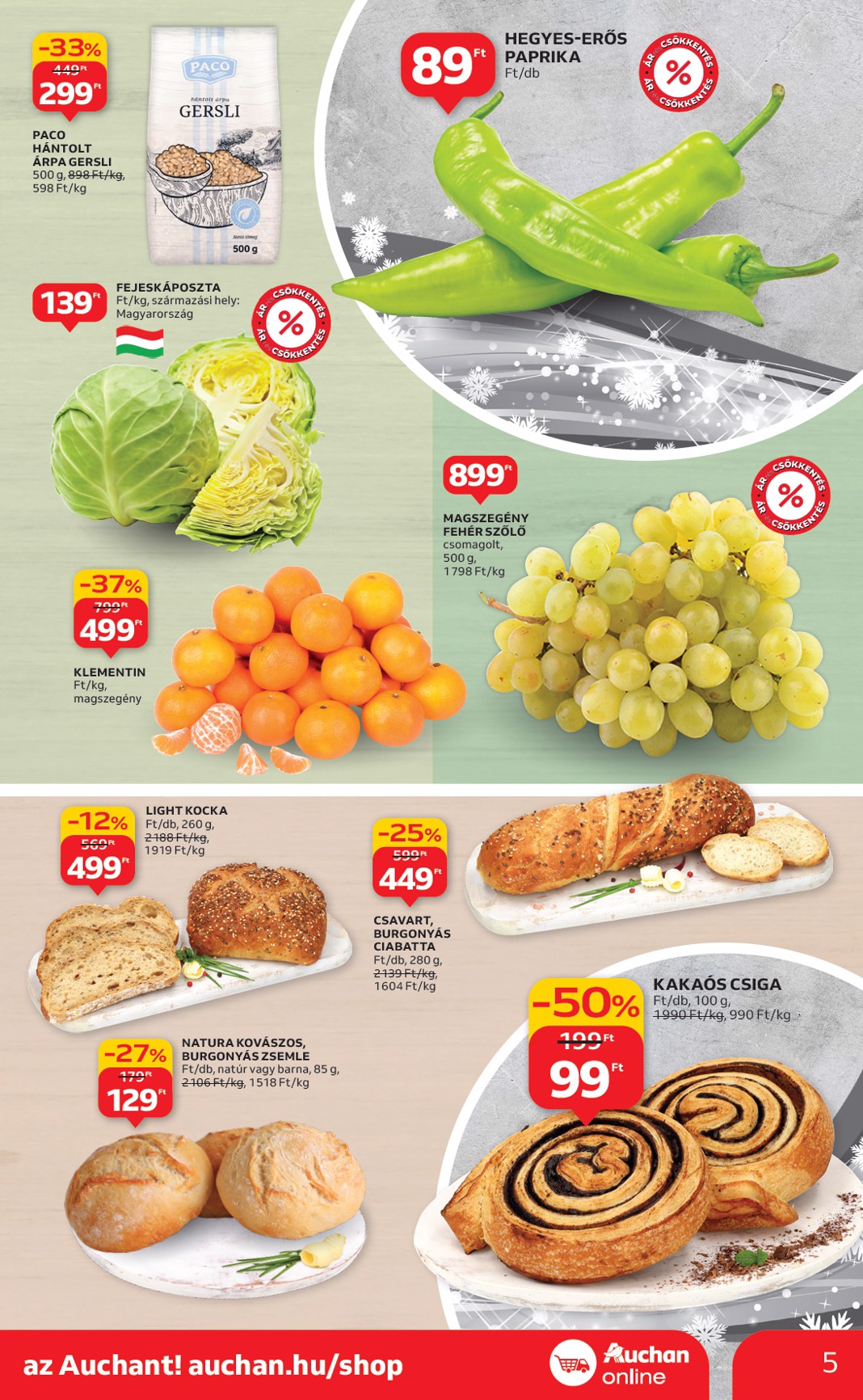 auchan - Auchan szupermarket akciós újság, érvényes 12.18. - 12.24. - page: 5