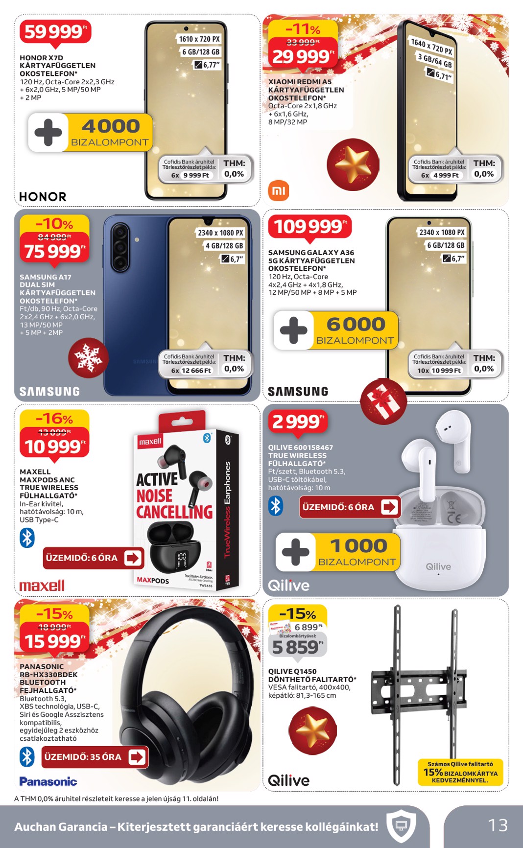 auchan - Auchan Hipermarket - Háztartási Elektronika ajánlataink akciós újság, érvényes 12.11. - 12.24. - page: 13