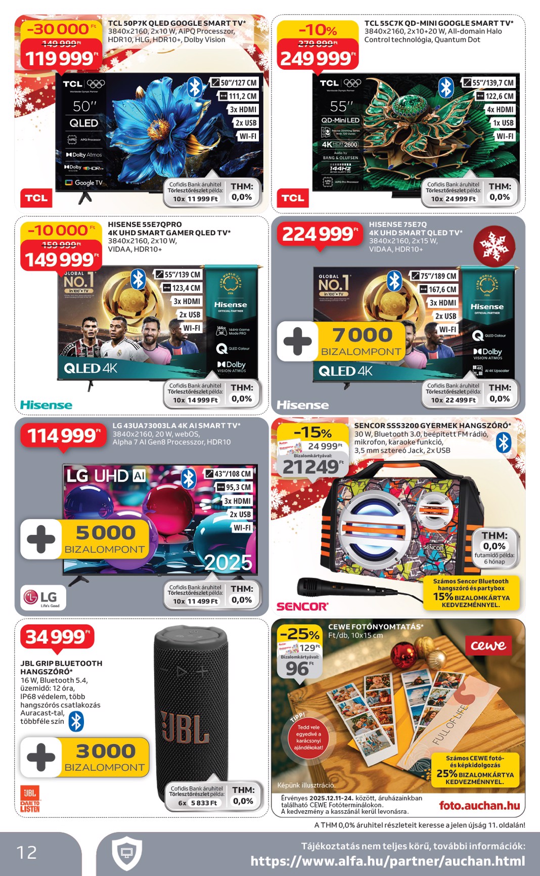 auchan - Auchan Hipermarket - Háztartási Elektronika ajánlataink akciós újság, érvényes 12.11. - 12.24. - page: 12