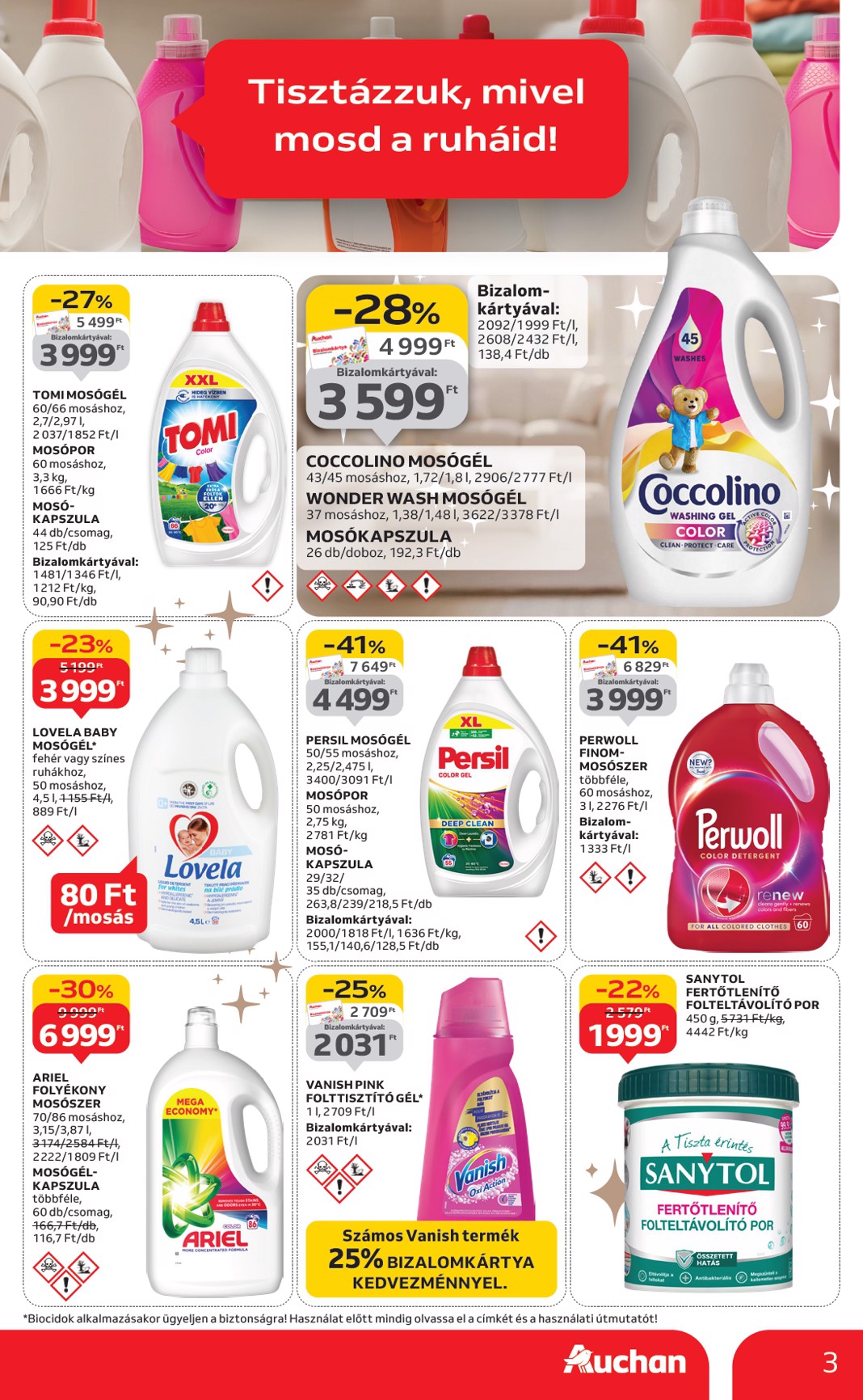 auchan - Auchan Hipermarket - Fehér hetek hipermarket ajánlataink akciós újság, érvényes 12.24. - 01.21. - page: 3