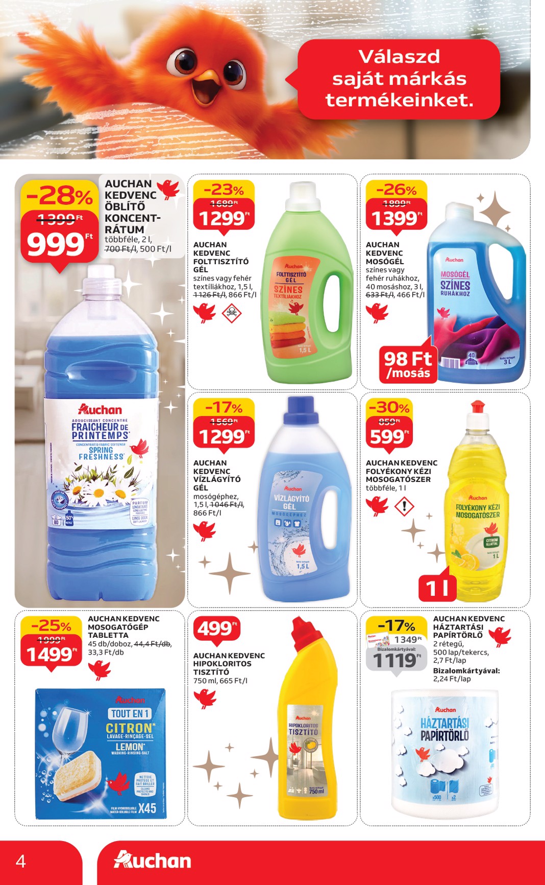 auchan - Auchan Hipermarket - Fehér hetek hipermarket ajánlataink akciós újság, érvényes 12.24. - 01.21. - page: 4