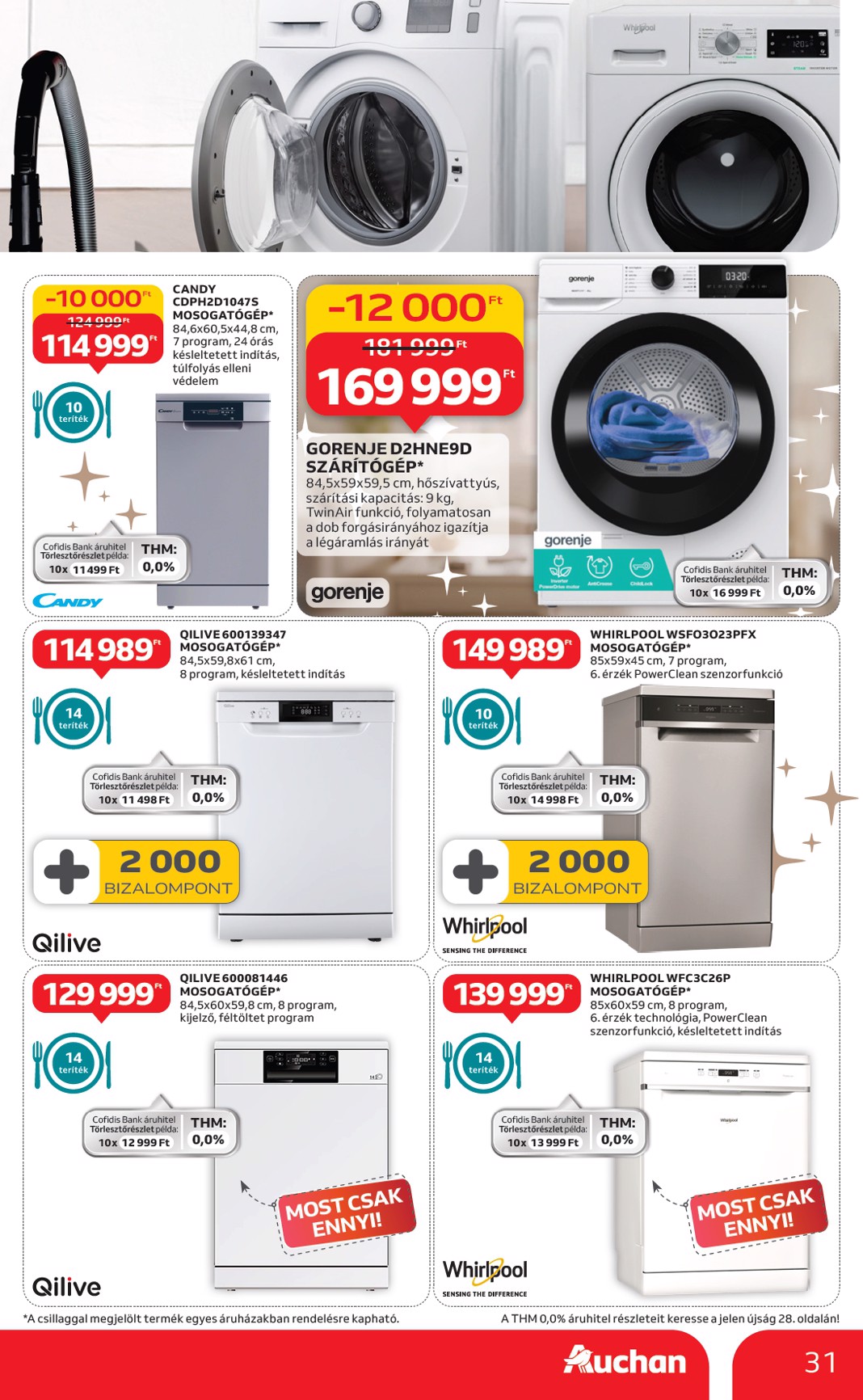 auchan - Auchan Hipermarket - Fehér hetek hipermarket ajánlataink akciós újság, érvényes 12.24. - 01.21. - page: 31