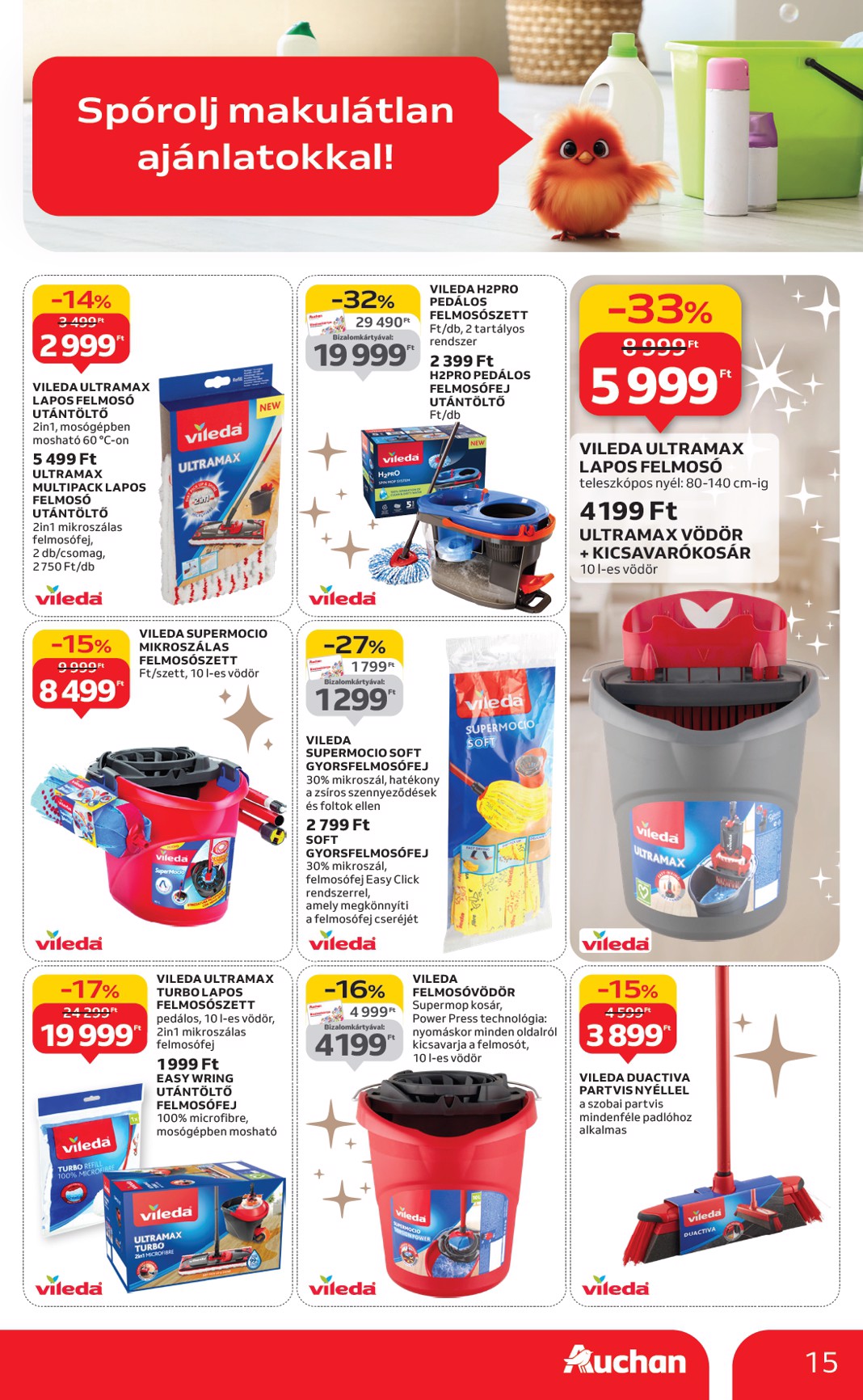 auchan - Auchan Hipermarket - Fehér hetek hipermarket ajánlataink akciós újság, érvényes 12.24. - 01.21. - page: 15