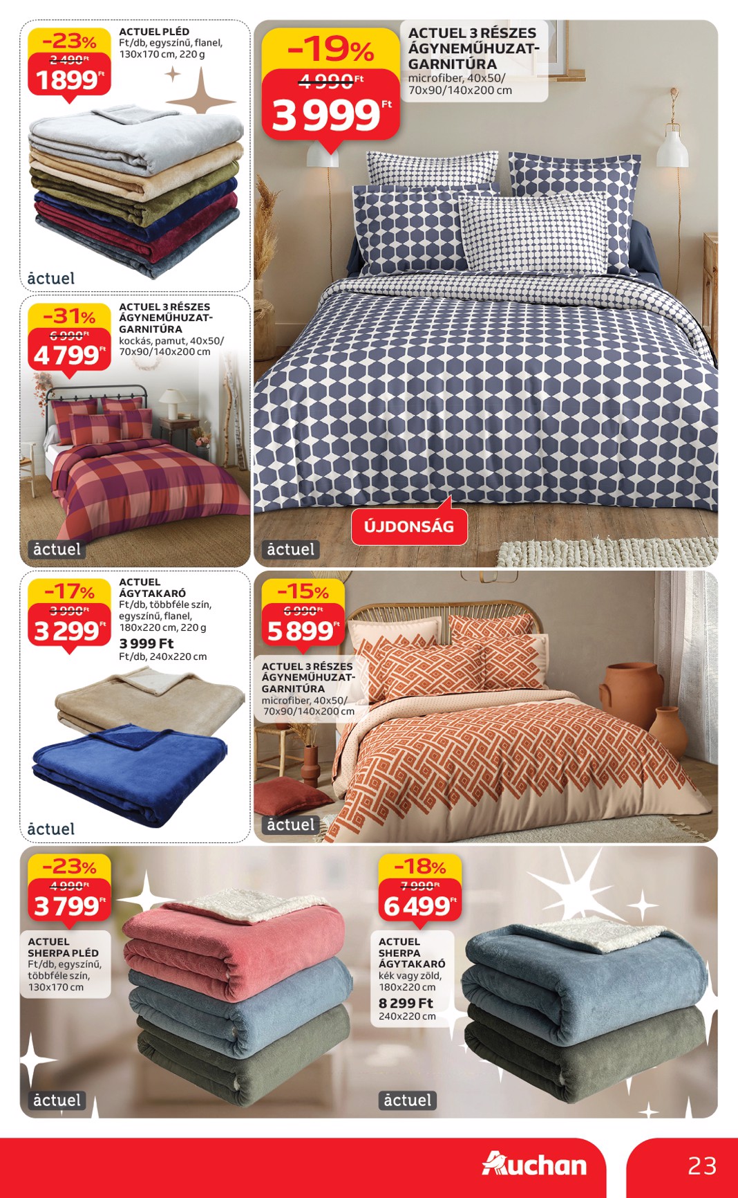 auchan - Auchan Hipermarket - Fehér hetek hipermarket ajánlataink akciós újság, érvényes 12.24. - 01.21. - page: 23