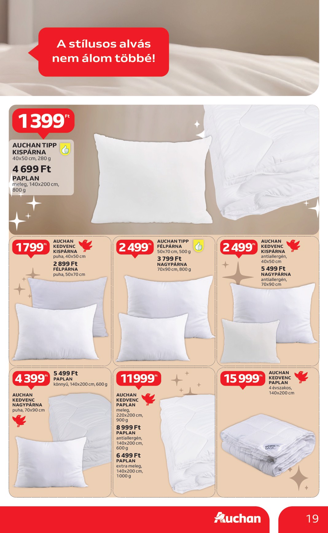 auchan - Auchan Hipermarket - Fehér hetek hipermarket ajánlataink akciós újság, érvényes 12.24. - 01.21. - page: 19