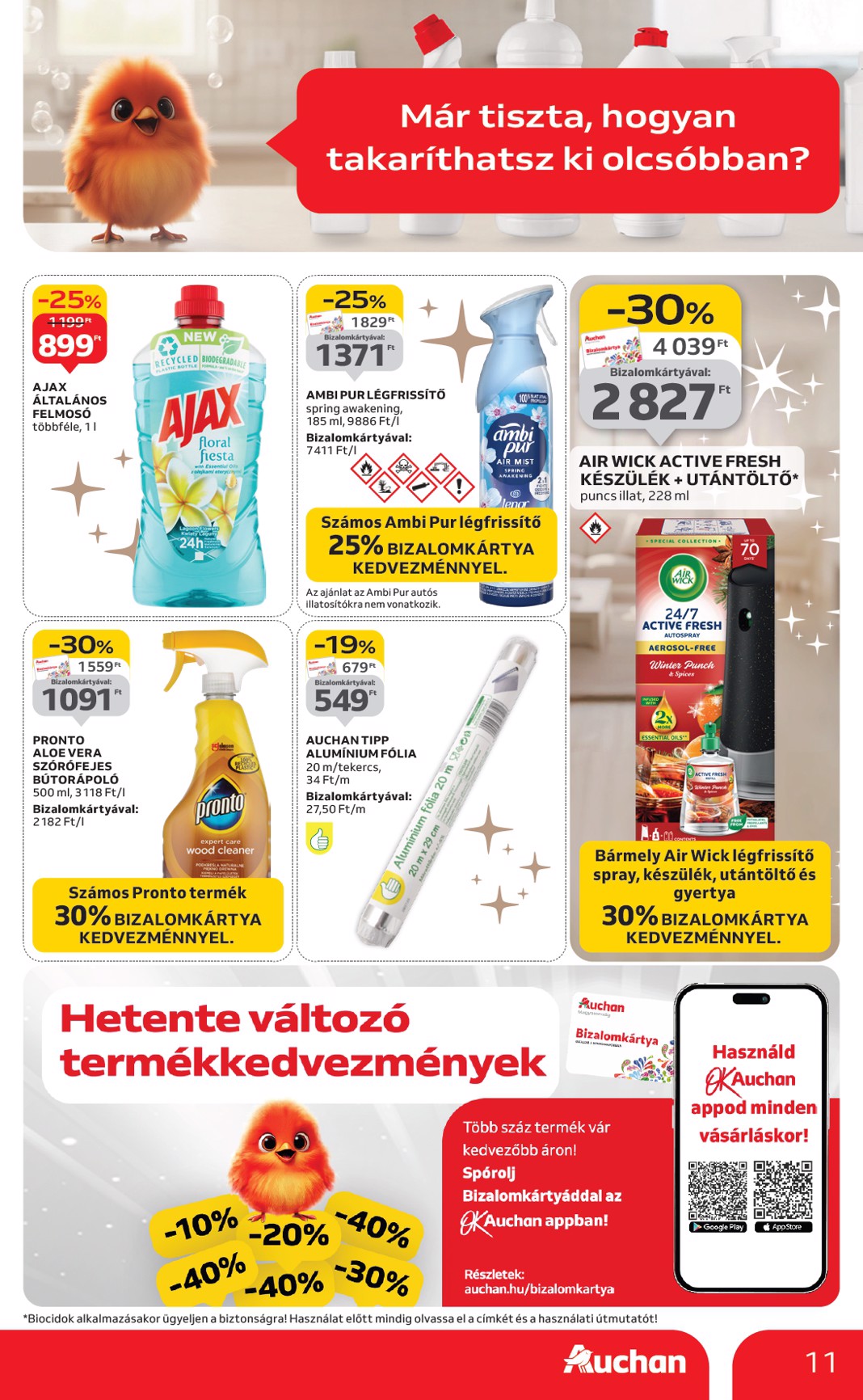 auchan - Auchan Hipermarket - Fehér hetek hipermarket ajánlataink akciós újság, érvényes 12.24. - 01.21. - page: 11