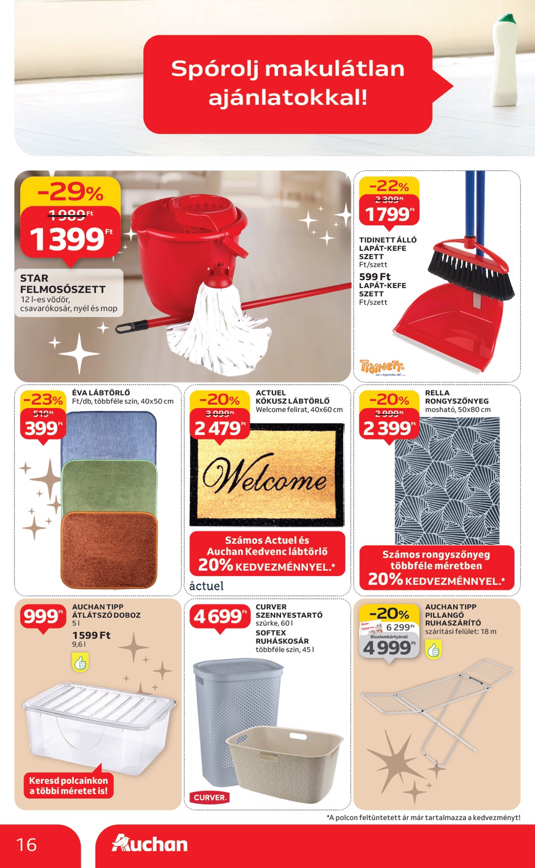 auchan - Auchan Hipermarket - Fehér hetek hipermarket ajánlataink akciós újság, érvényes 12.24. - 01.21. - page: 16