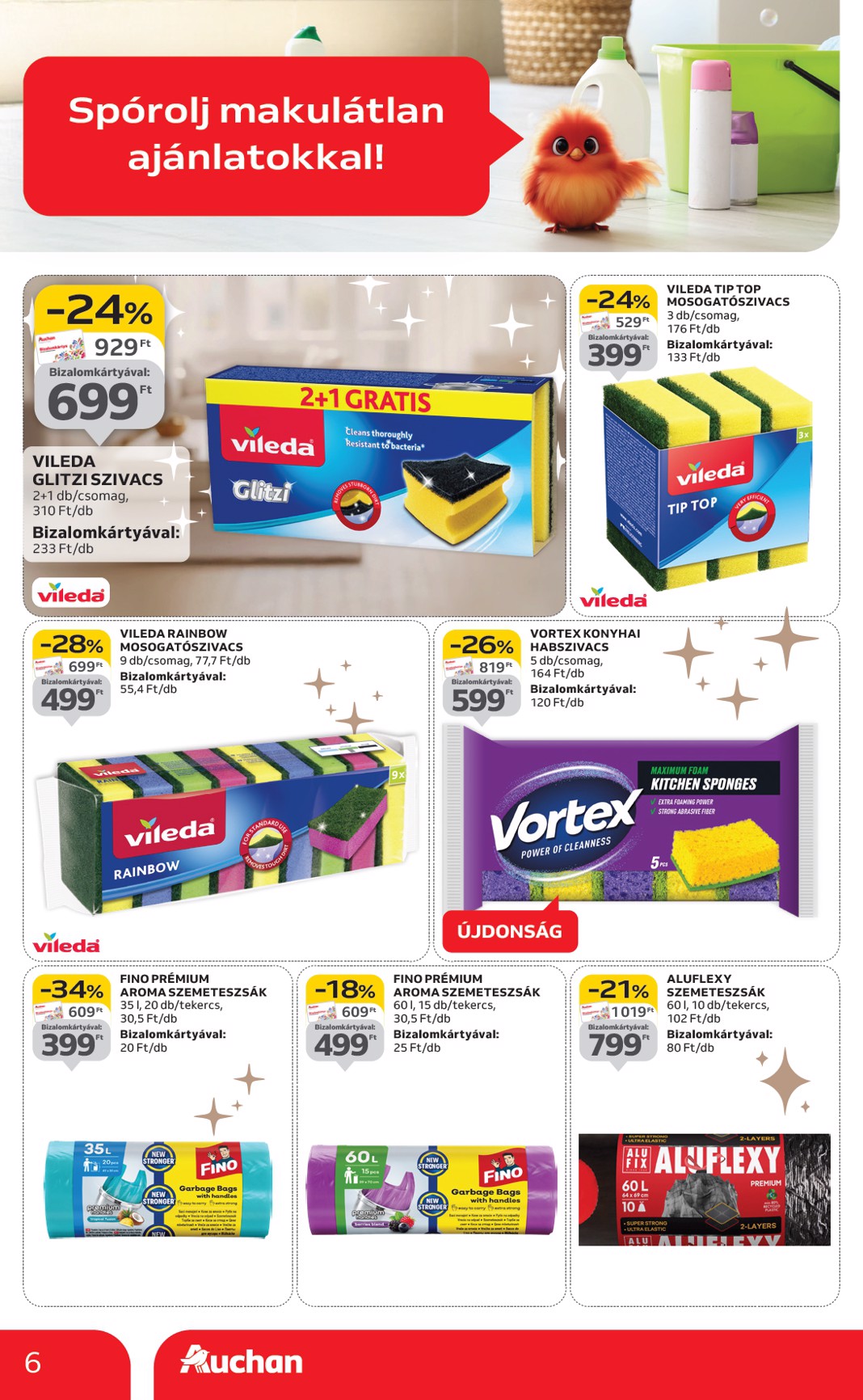 auchan - Auchan Hipermarket - Fehér hetek hipermarket ajánlataink akciós újság, érvényes 12.24. - 01.21. - page: 6