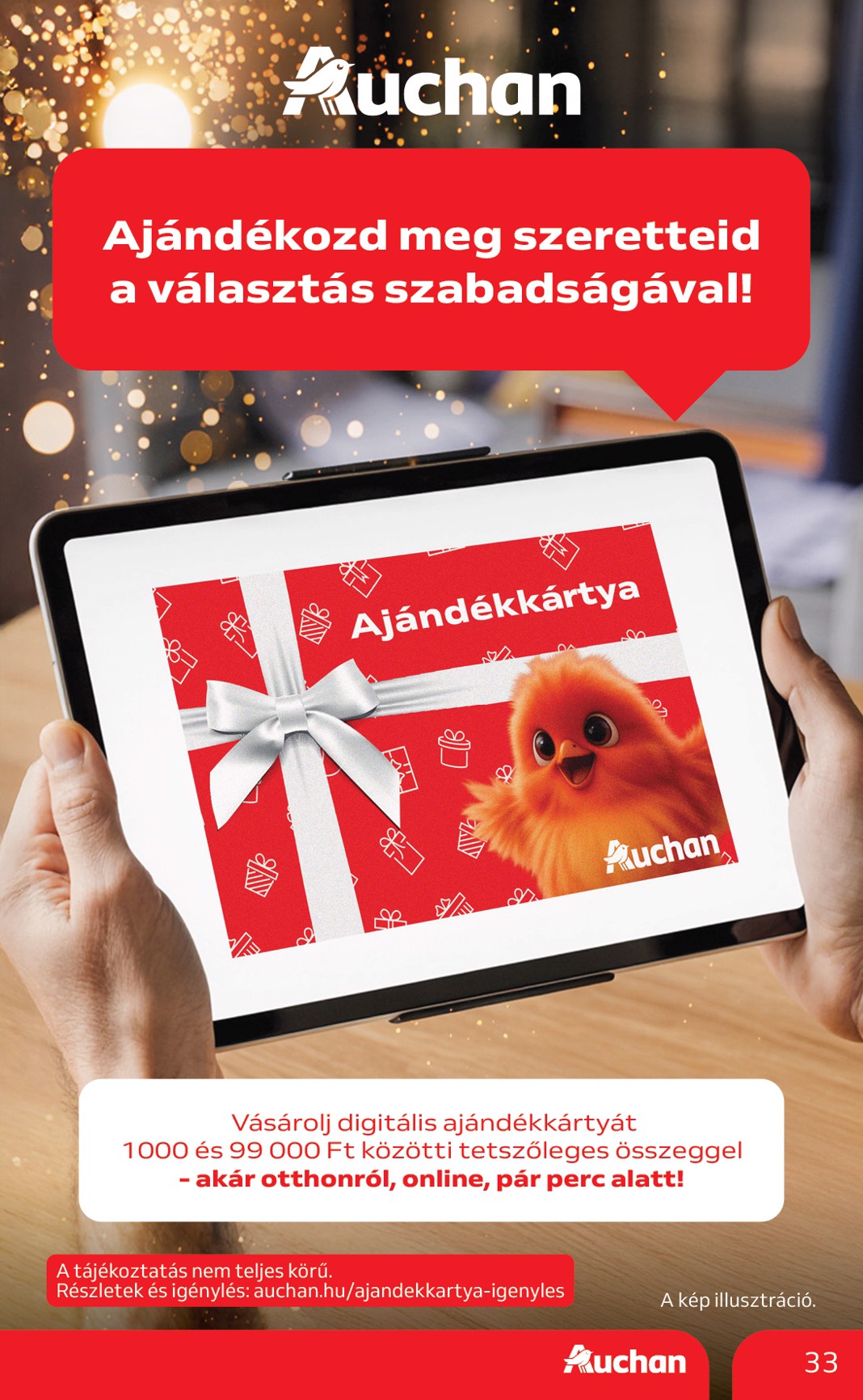 auchan - Auchan Hipermarket - Fehér hetek hipermarket ajánlataink akciós újság, érvényes 12.24. - 01.21. - page: 33