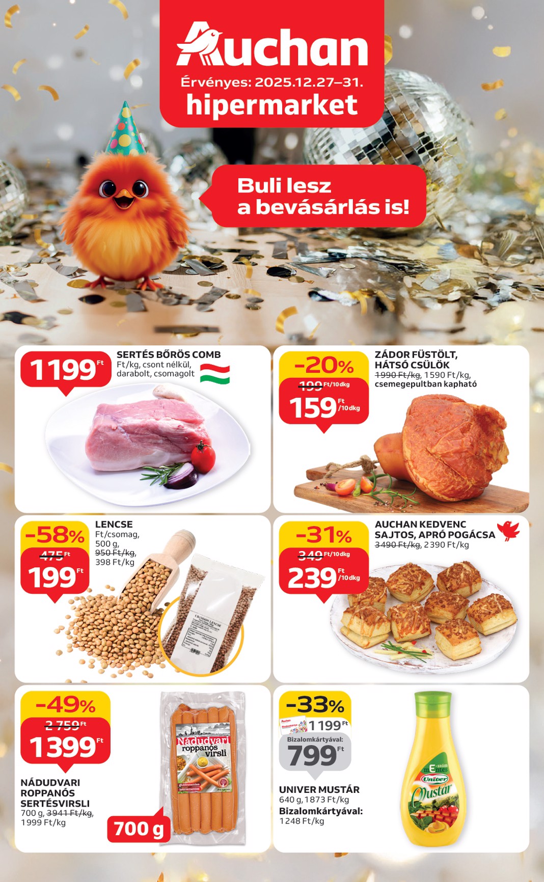 auchan - Auchan Hipermarket akciós újság, érvényes 12.27. - 12.31.