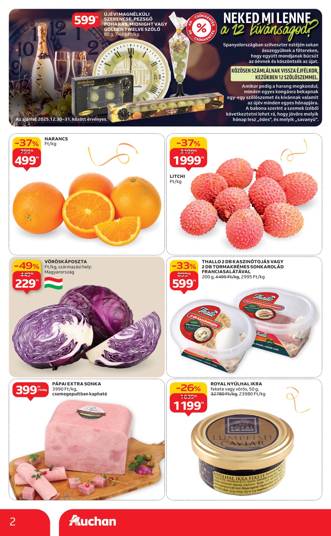 auchan - Auchan Hipermarket akciós újság, érvényes 12.27. - 12.31. - page: 2