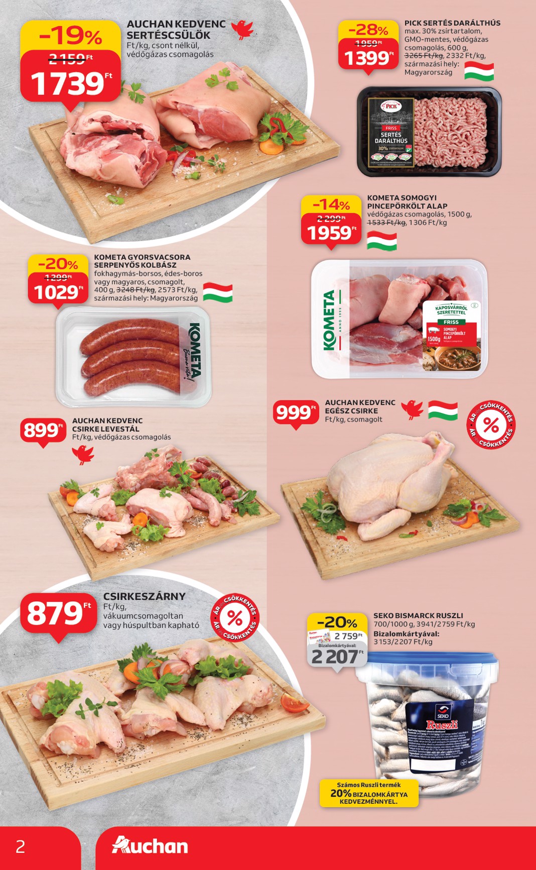 auchan - Auchan szupermarket akciós újság, érvényes 01.02. - 01.07. - page: 2