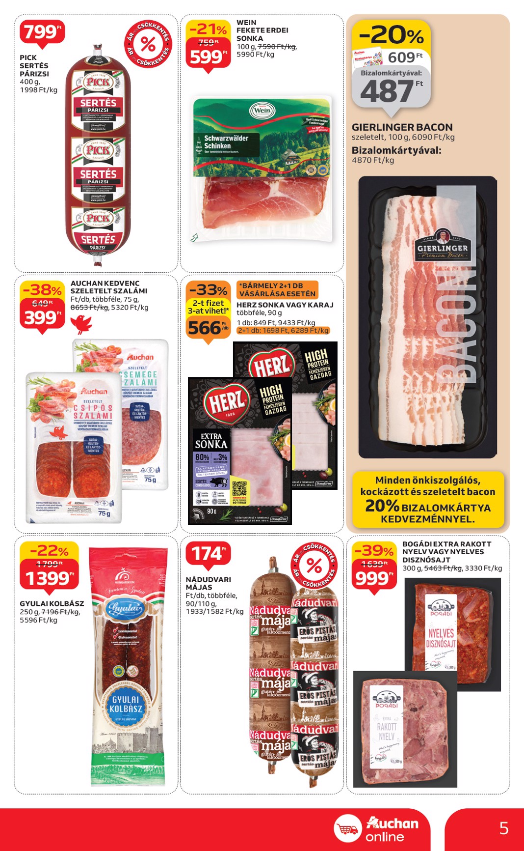 auchan - Auchan szupermarket akciós újság, érvényes 01.02. - 01.07. - page: 5