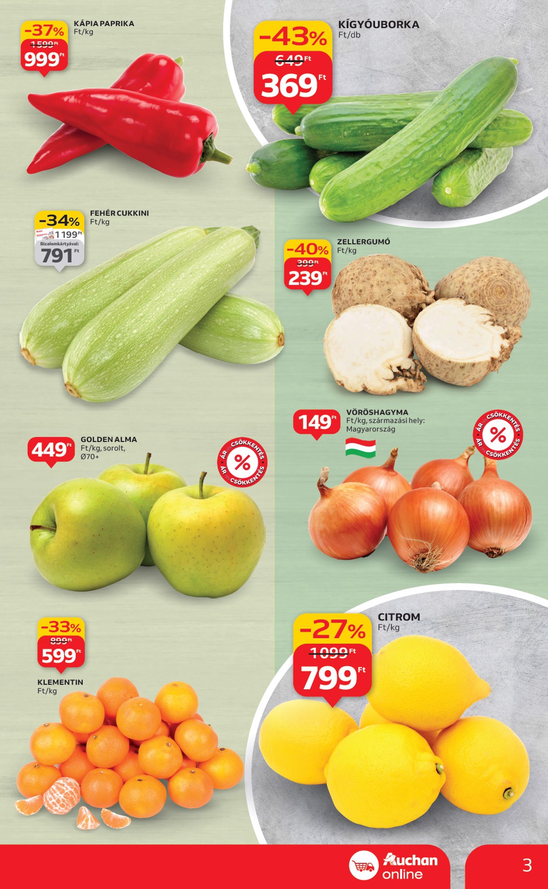 auchan - Auchan szupermarket akciós újság, érvényes 01.02. - 01.07. - page: 3