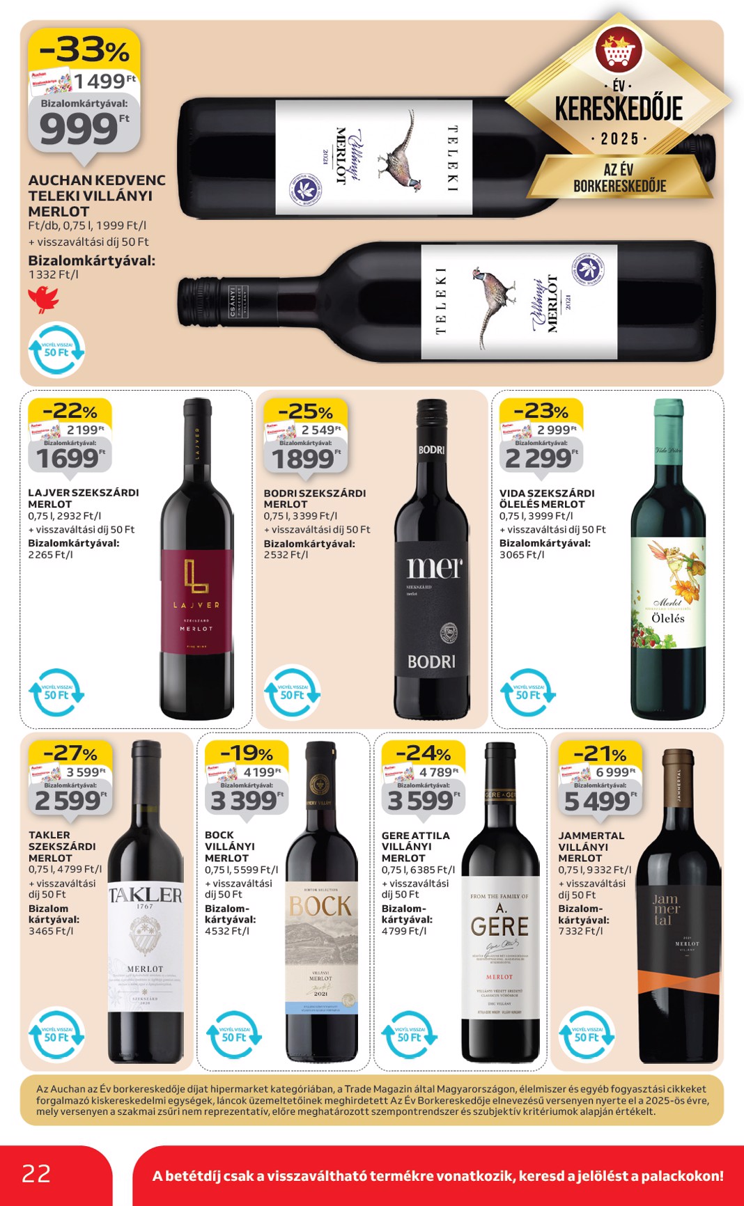 auchan - Auchan Hipermarket akciós újság, érvényes 01.02. - 01.07. - page: 22