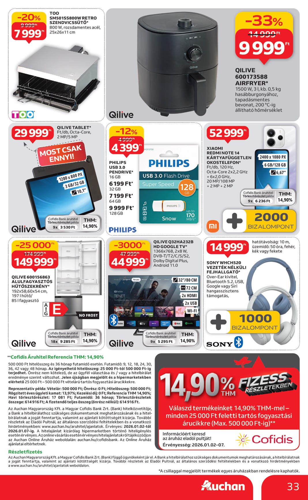 auchan - Auchan Hipermarket akciós újság, érvényes 01.02. - 01.07. - page: 33