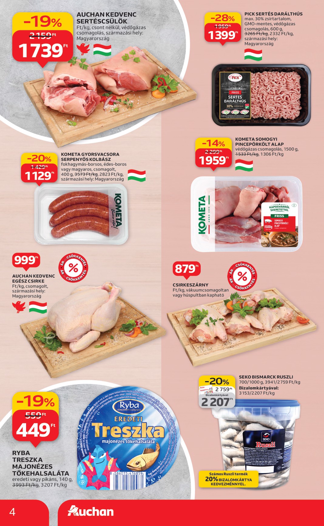 auchan - Auchan Hipermarket akciós újság, érvényes 01.02. - 01.07. - page: 4