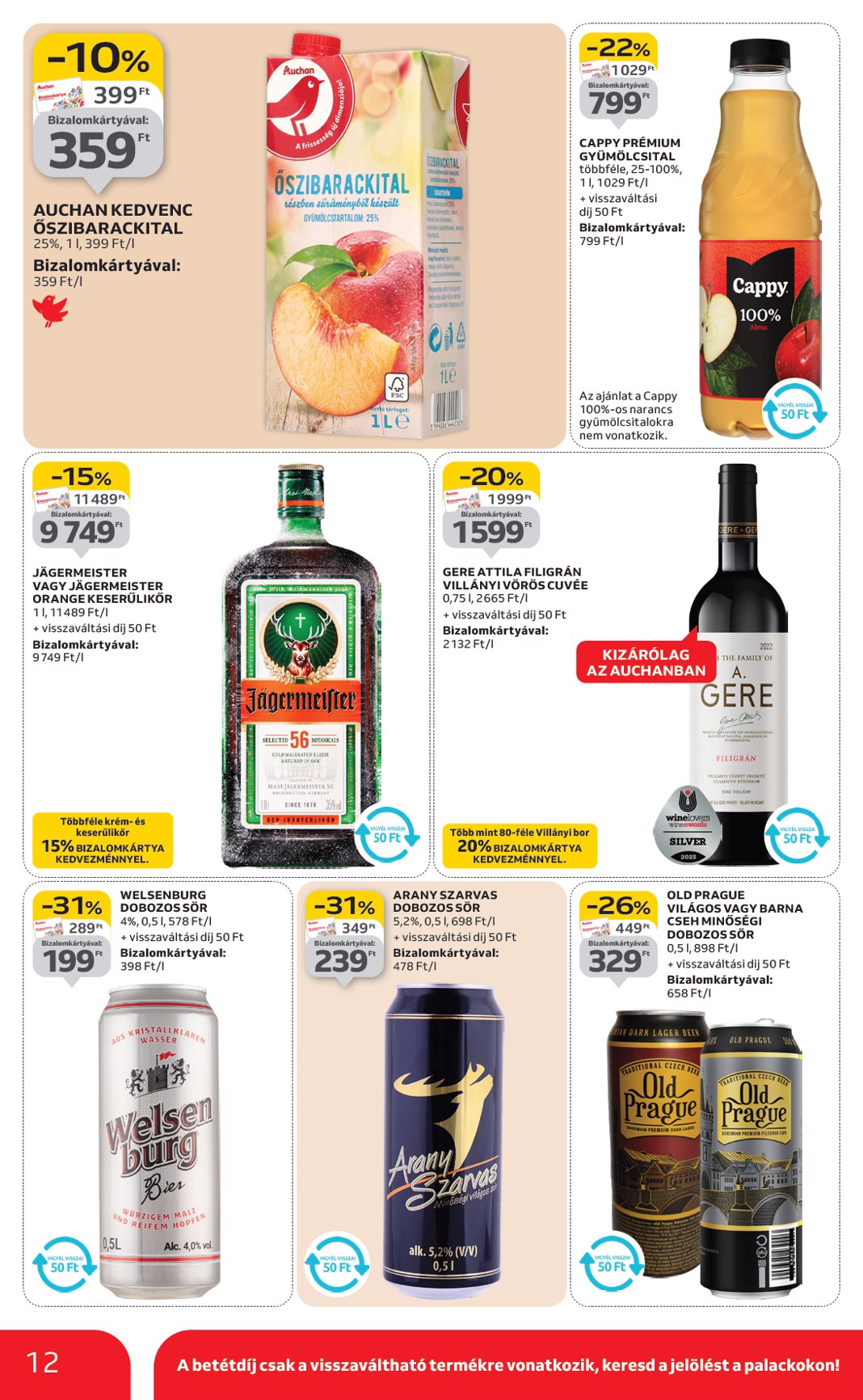 auchan - Auchan szupermarket akciós újság, érvényes 01.08. - 01.14. - page: 12