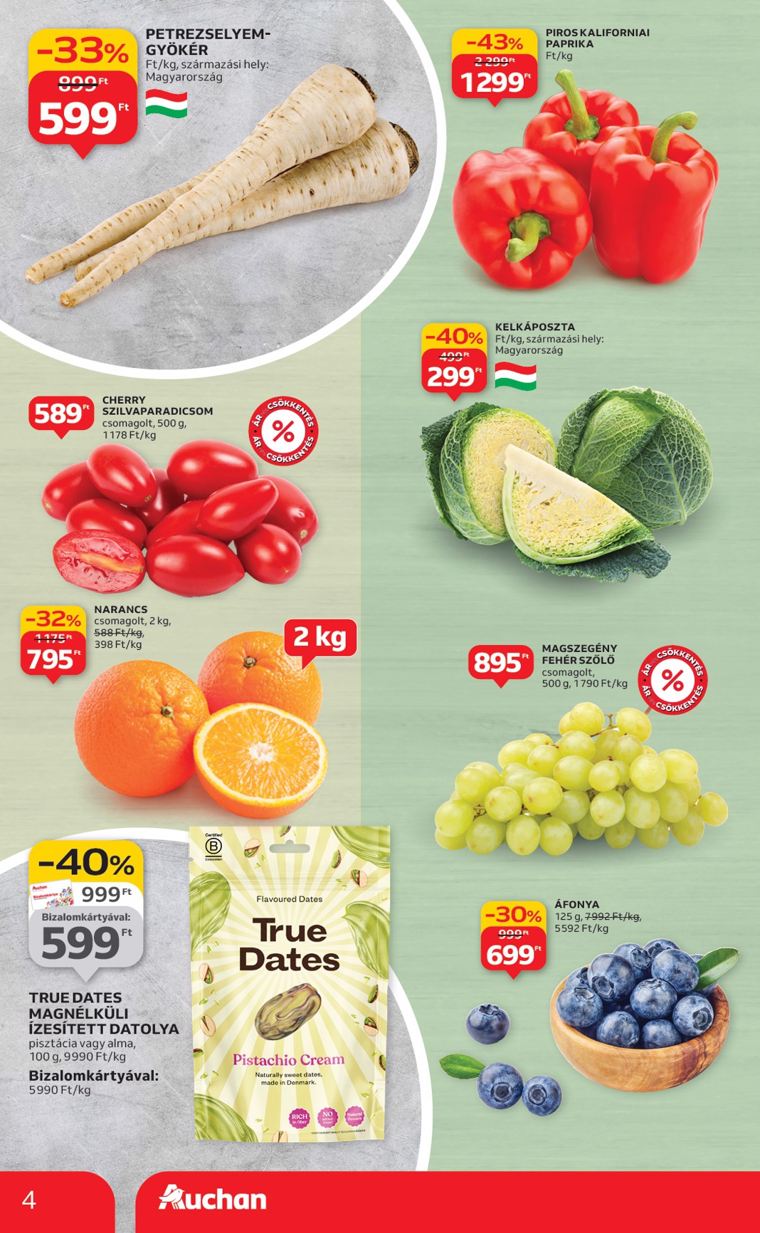 auchan - Auchan szupermarket akciós újság, érvényes 01.08. - 01.14. - page: 4