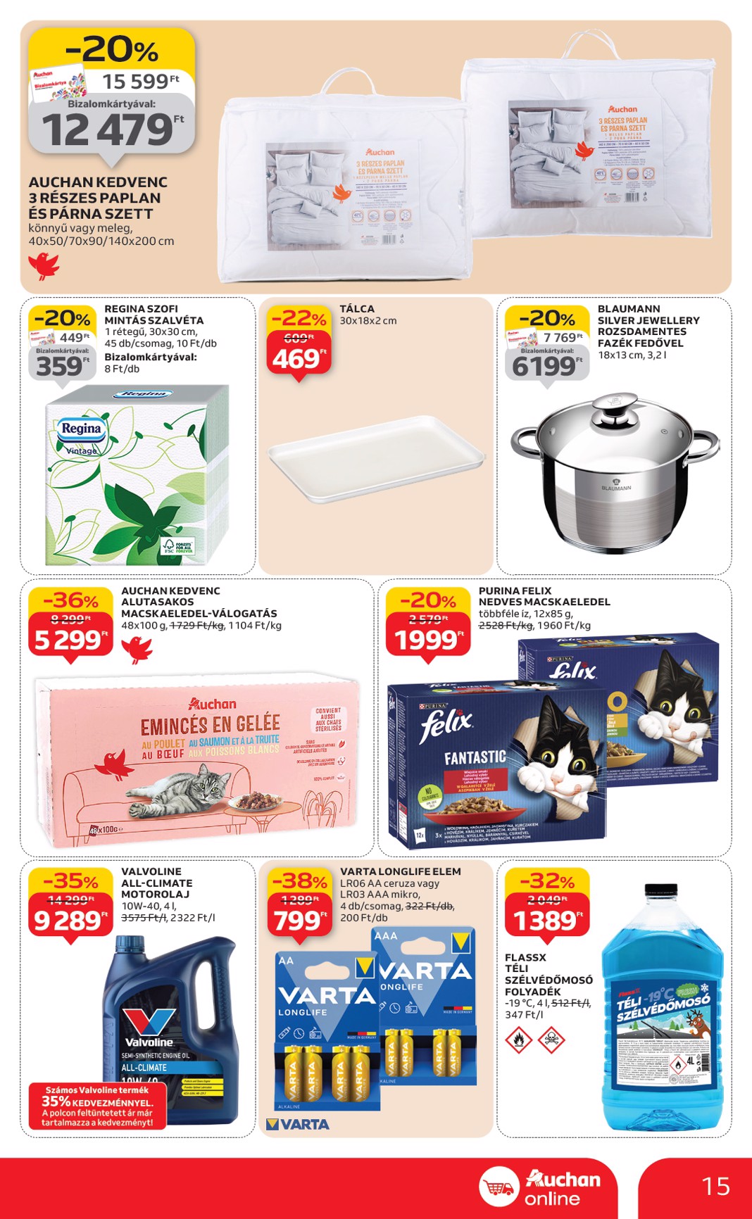 auchan - Auchan szupermarket akciós újság, érvényes 01.08. - 01.14. - page: 15