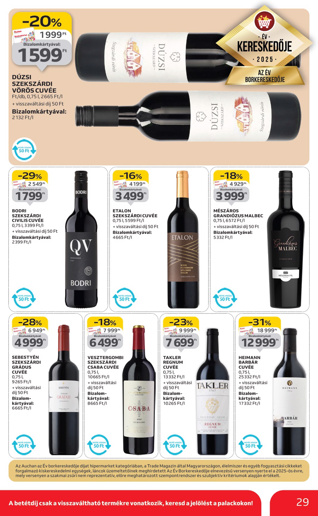 auchan - Auchan Hipermarket akciós újság, érvényes 01.08. - 01.14. - page: 29