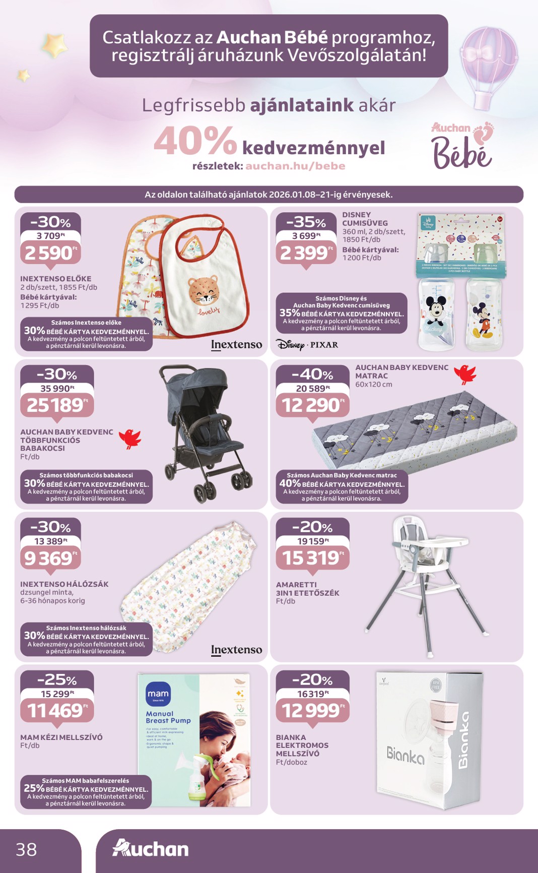 auchan - Auchan Hipermarket akciós újság, érvényes 01.08. - 01.14. - page: 38